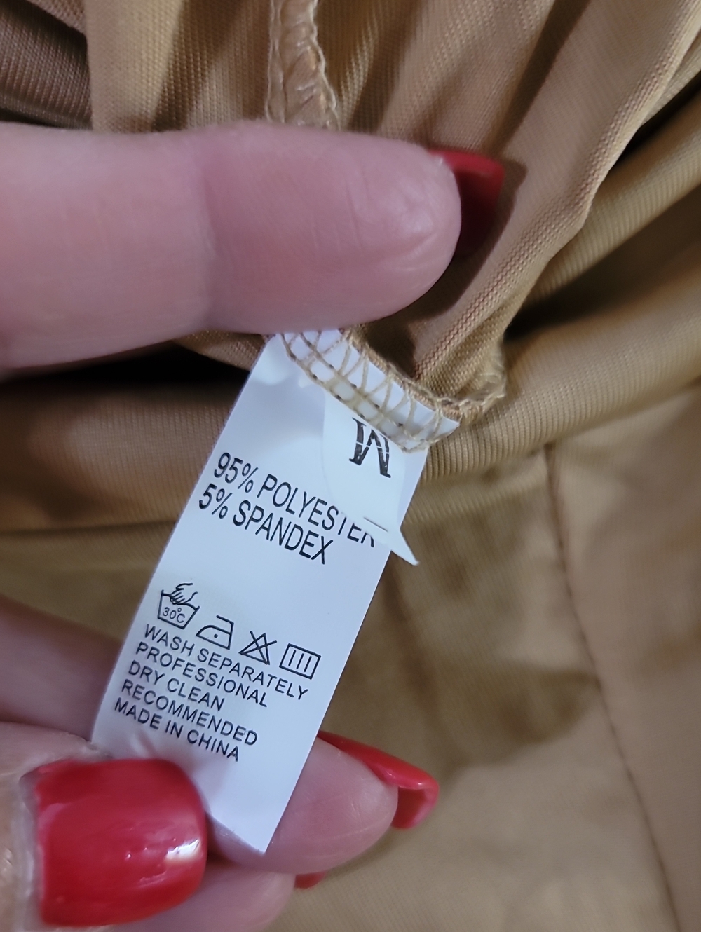 Flowy Asymmetrical Tan Pants - Women's Comfortable Summer Pants - Picture 6 of 7